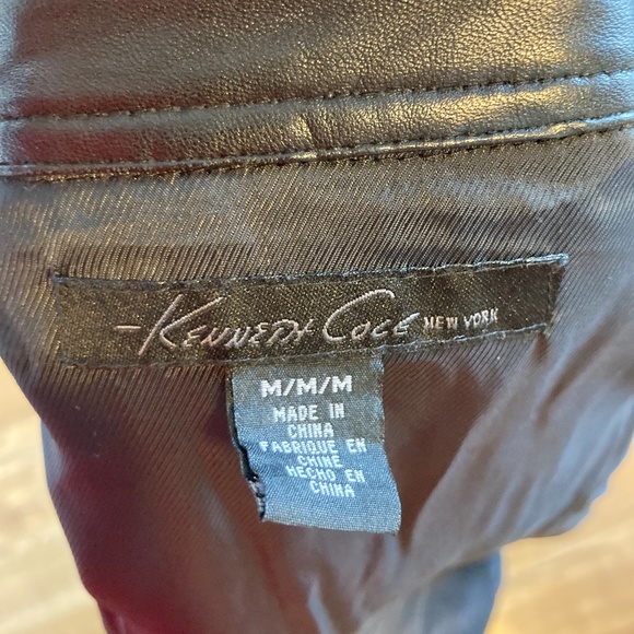 Kenneth Cole Moto Jacket Tweed Leather Trim M - Picture 11 of 12